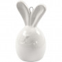 Hare, H: 6,7 cm, diam. 3,6 cm, hvid, 12stk.