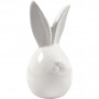 Hare, H: 6,7 cm, diam. 3,6 cm, hvid, 12stk.