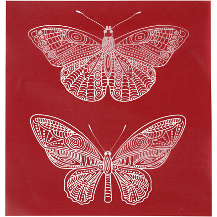Screen stencil, ark 20x22 cm, sommerfugl, 1ark thumbnail