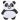 Strygemærke Stående Panda 5,6x6,8cm