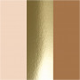 Plus Color tusch, lys pudder, guld, raw sienna, L: 14,5 cm, streg 1-2 mm, 3 stk./ 1 pk., 5,5 ml