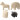 Sparebøsser, sort, hvid, H: 10-16 cm, 4x8 stk./ 1 ks.