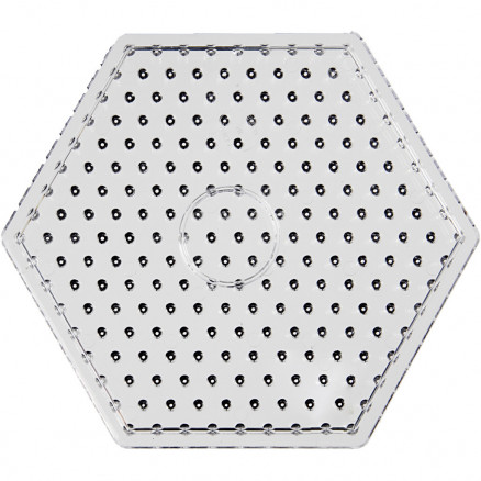 Perleplade, transparent, hexagon, JUMBO, 5 stk./ 1 pk. thumbnail