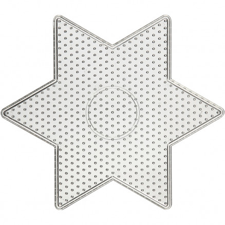Perleplade, str. 15x15 cm, stor stjerne, 10stk. thumbnail