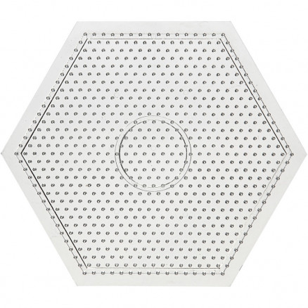 Perleplade, str. 15x15 cm, stor sekskant, 10stk. thumbnail