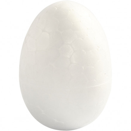Æg, H: 4,8 cm, hvid, styropor, 100stk. thumbnail