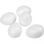 Æg, H: 8 cm, hvid, styropor, 50stk.
