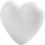 Hjerte, hvid, H: 6 cm, D: 3 cm, 50 stk./ 50 pk.