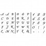Skabeloner, bogstaver og tal, A5 15x21 cm, H: 20-30 mm, 3ark