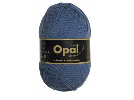 Opal Uni 4-trådet Garn Unicolor 5195 Jeansblå