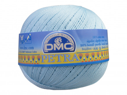 DMC Petra nr. 5 Hæklegarn Unicolor 54463 Babyblå