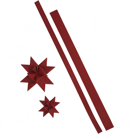 Stjernestrimler, B: 15+25 mm, L: 44+78 cm, rød, 24strimler, tykkelse 3 thumbnail