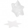 Deko-stjerne, transparent, H: 10 cm, 5 stk./ 5 pk.