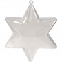 Deko-stjerne, transparent, H: 10 cm, 5 stk./ 1 pk.