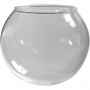 Kugleformet glasklokke, transparent, diam. 8 cm, hulstr. 5 cm, 4 stk./ 1 pk.