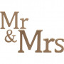 Bogstaver, Mr & Mrs, H: 13 cm, dybde 1,5 cm, 1 sæt