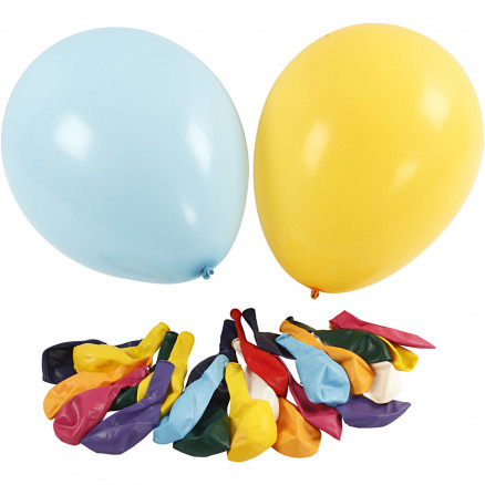 Balloner, ass. farver, diam. 43 cm, 50 stk./ 1 pk.