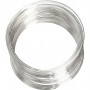 Memory wire, tykkelse 0,8 mm, diam. 6 cm, forsølvet, 1stk., ca. 11,5 m