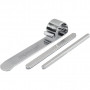 Bukkeværktøj og metalbånd til armbånd, L: 15 cm, B: 6-10 mm, aluminium, 1sæt