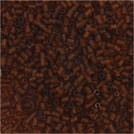 Rocaiperler, str. 15/0 , diam. 1,7 mm, brun, 2-cut, 500g, hulstr. 0,5 thumbnail