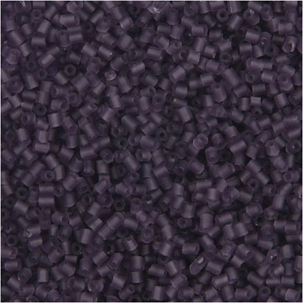 Rocaiperler, str. 15/0 , diam. 1,7 mm, frosted lilla, 2-cut, 500g, hul thumbnail