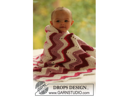Baby Snug by DROPS Design - Tæppe Hækleopskrift 65/75 x 83 cm thumbnail