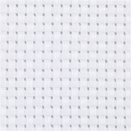 Aidastof, str. 50x50 cm, hvid, 35 tern pr. 10 cm, 1stk. thumbnail