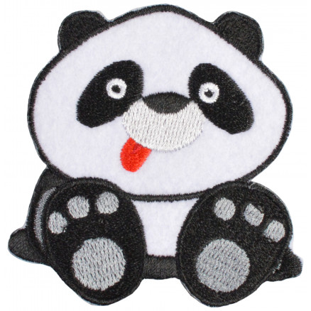 Strygemærke Siddende Panda 6,4x6,5cm thumbnail