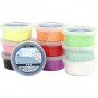 Foam Clay®, ass. farver, glitter, 10x35g