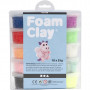 Foam Clay®, ass. farver, glitter, 10x35g