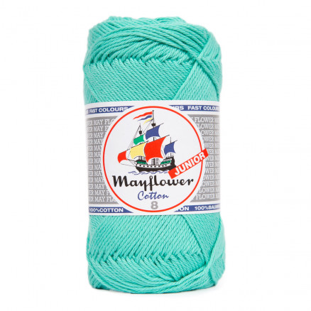 Mayflower Cotton 8/4 Junior Garn 130 Frisk Mint thumbnail