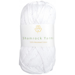 Shamrock Yarns 100% Mercerised Cotton 02 Hvid
