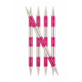 KnitPro SmartStix Strømpepinde Aluminium 14cm Pink 8,00mm - 5 stk