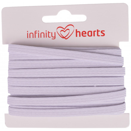 Infinity Hearts Elastik 5mm Hvid - 5m