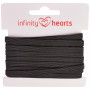 Infinity Hearts Elastik 5mm Sort - 5m