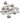 Infinity Hearts Lav selv Stofknap/Overtræksknapper Runde Aluminium Sølv 10mm - 10 par