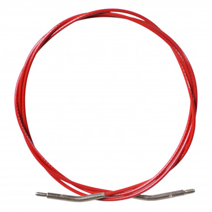 Infinity Hearts Wire/Kabel til Udskiftelige Rundpinde Rød 76cm (Bliver thumbnail