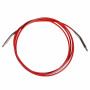 Infinity Hearts Wire/Kabel til Udskiftelige Rundpinde Rød 96cm (Bliver 120cm inkl. Pinde)