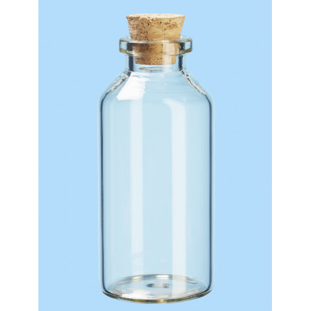 Mini Glasflaske med Kork Låg 32x70mm - 2 stk thumbnail