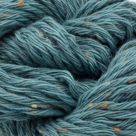 Erika Knight Gossipium Cotton Tweed Garn 11 Lys Turkis