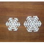 Perle Snefnug af Rito Krea - Perlemønster 6x6-9x9cm - 7 stk