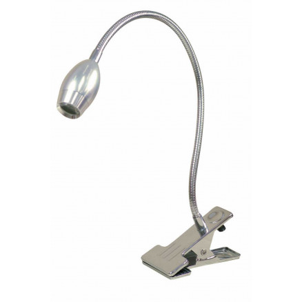 Kleiber LED Klips Lampe 360Â° Fleksibel Sølv 38cm