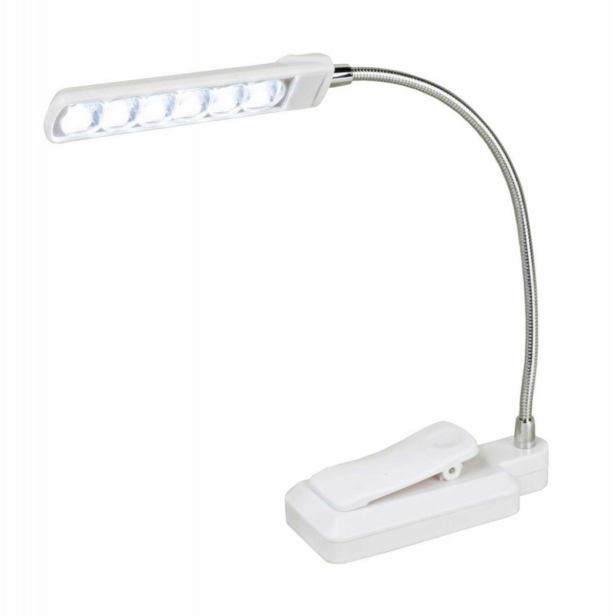 bestikke Ud over basen Kleiber Mini LED Klips Lampe Fleksibel Hvid/Sølv 18cm - Rito.dk