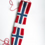 Norges Flag af Rito Krea - Flag Strikkeopskrift 14x10cm