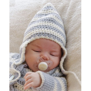 Baby Blues Hat by DROPS Design - Baby Hue Hækleopskrift str. 0/3 mdr - 2/4 år