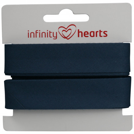 1: Infinity Hearts Skråbånd Bomuld 40/20mm 89 Petroleum - 5m