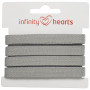 Infinity Hearts Sildebens Bånd Bomuld 10mm 05 Lys grå - 5m
