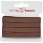 Infinity Hearts Sildebens Bånd Bomuld 10mm 06 Brun - 5m