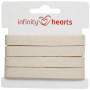 Infinity Hearts Sildebens Bånd Bomuld 10mm 00 Natur - 5m