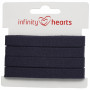 Infinity Hearts Sildebens Bånd Bomuld 10mm 08 Marine - 5m